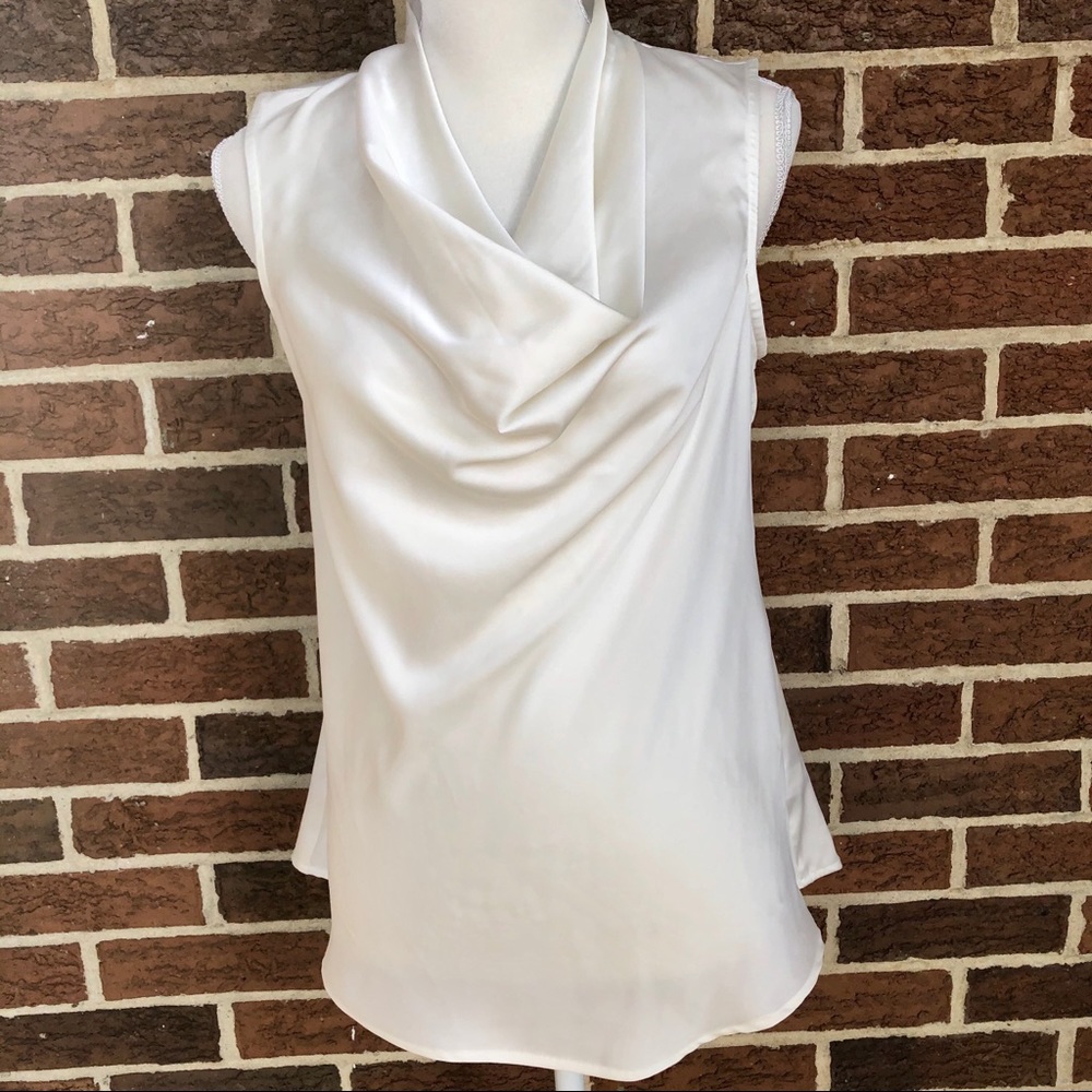 Apt 9 Ivory Cowl Neck Sleeveless Blouse Sz M - Picture 2 of 6
